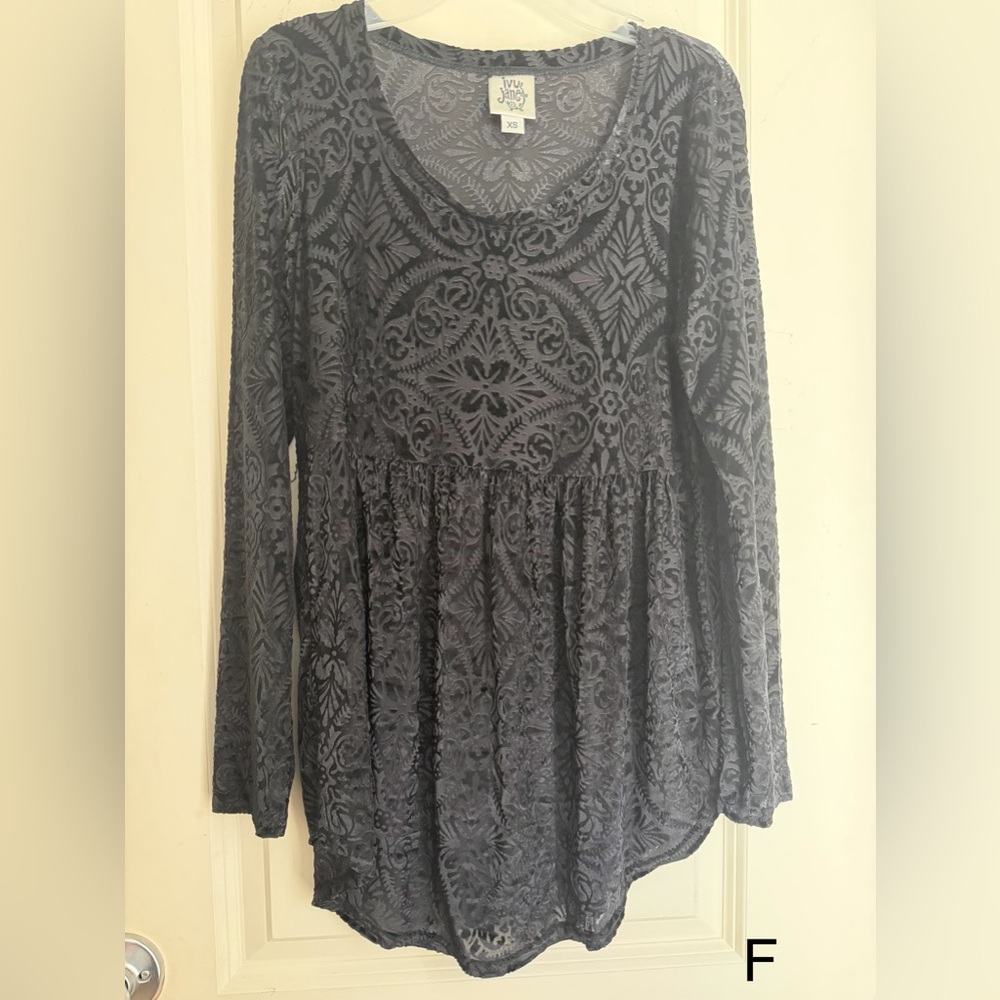 Ivy Jane velvet floral Lace Blouse XS whymsigoth rave grunge fairygoth formal
